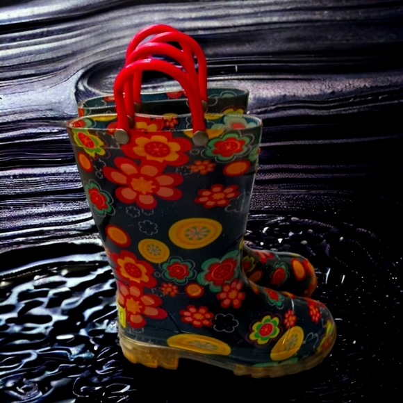 Girl's Western Chief Big Bloom Rain Boots - Picture 3 of 7